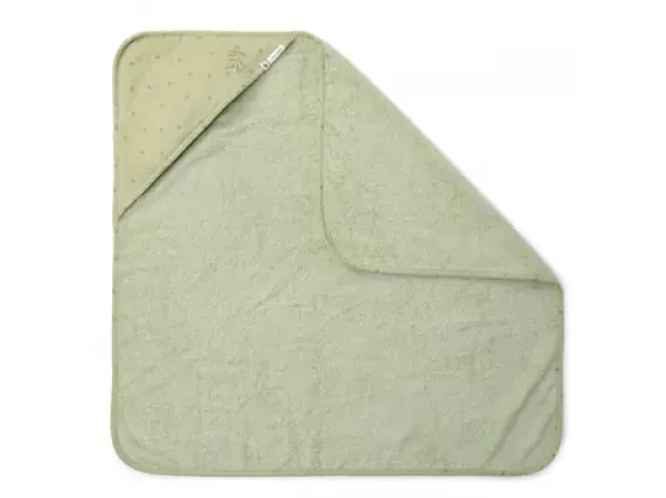 Little Dutch Osuška s kapucňou 100x100 cm Pure Sage (TE50915039LD)