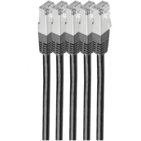 Shiverpeaks Cat6 S/FTP čierna / Patch kábel / 0,5 m / RJ-45 / LSZH (BS75711-H0.5S-SET5)