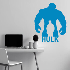 Veselá Stena Samolepka Hulk silueta Farba: modrá, Veľkosť: 40 x 48 cm