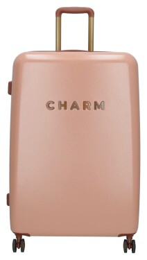 Veľký škrupinový kufor Charm London Capetown L Pink