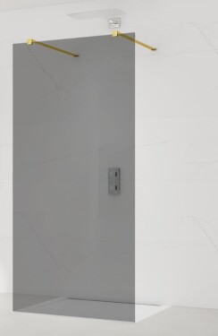 Sprchová zástena Walk-in 100 cm SAT vo farbe profilu zlatá SATBWI100KSZAVZ SATBWI100KSZAVZ