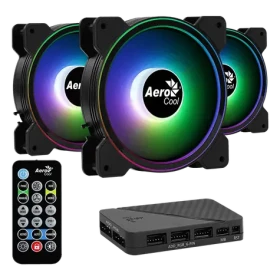 AeroCool Saturn 12F ARGB Pro / sada ventilátorov / 120mm / ARGB / húb / ovládač (AEROPGSSATURN12F-A-P)