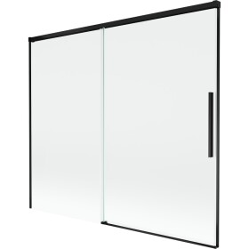 MEXEN/S - Rox vaňová zástena 2-krídlová posuvná 180 x 150, transparent, čierna 8C9-180-001-70-00
