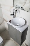 SAPHO - MINOR umývadlo na dosku, liaty mramor, priemer 26cm, biela MR260