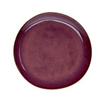 MADAM STOLTZ Servírovací talíř Plum Reactive Glaze Ø 27 cm