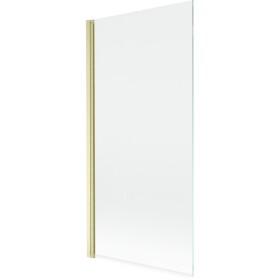 MEXEN - MIST vaňová zástena 90x150 cm 6mm 1-s, zlatá kartáčovaná, číra 8A9-090-001-55-00
