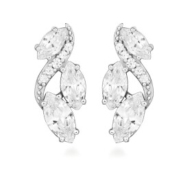 Silver Cat Žiarivé strieborné náušnice s kubickými zirkónmi Classics SC595
