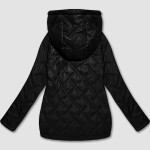 Čierna ľahká dámska plus size bunda s kapucňou S'West (B8558-1) odstíny černé 46