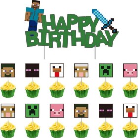 Zápich do torty a muffinov 13 ks Minecraft - Cakesicq - Cakesicq