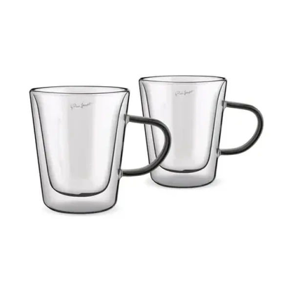 Lamart Vaso Sada pohárov na čaj 2ks 300ml čierna / sklo (8590669358977)