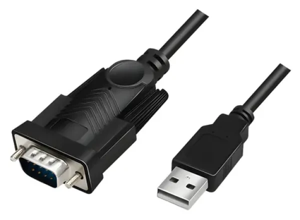 LogiLink USB-A na RS-232 čierny / Adaptér / DB-9 / 1,5 m / Windows 11 (AU0048A)