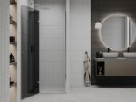 MEXEN - Roma Sprchové dvere Swing 110, grafit, chróm so stenovým profilom 854-110-000-01-40