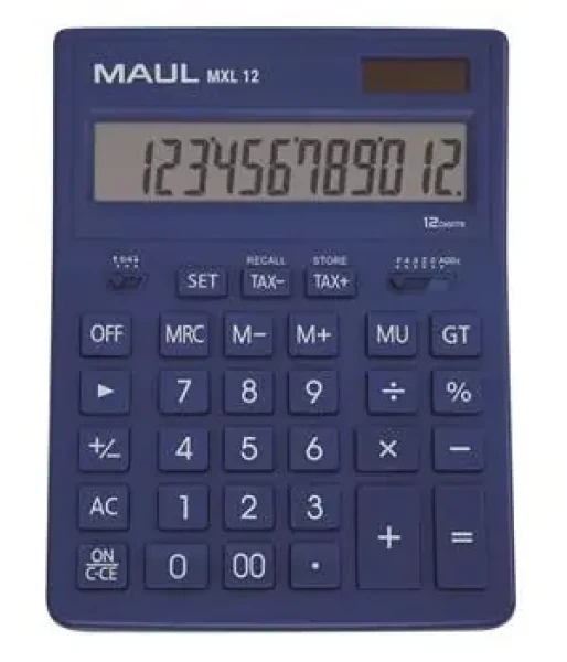 Maul MXL 12 TAX svetlomodrá / Stolová kalkulačka / 12miestna / duálne napájanie (7267034)