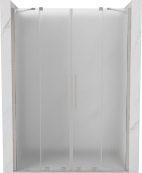 MEXEN/S - Velar Duo posuvné sprchové dvere 150, dekor, nikel kartáčovaný 871-150-000-32-97