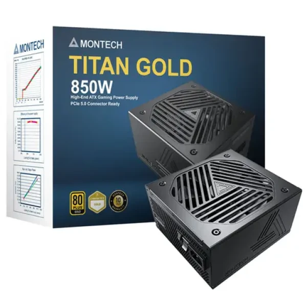 Montech Titan Gold 850W / ATX 3.0 / 850W / 80 PLUS Gold / Aktívne PFC / modulárne (TIS0124)
