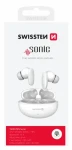 Swissten SONIC TWS biela / Bluetooth slúchadlá / BT 5.3 / 2x 30 mAh / 230 mAh (54400210)