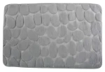 MSV Pebbles kúpeľňová predložka 50 x 80 cm šedá / PU pena / protišmyková