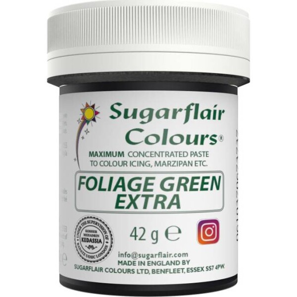 Gélová farba extra zelená 42 g - Sugarflair - Sugarflair