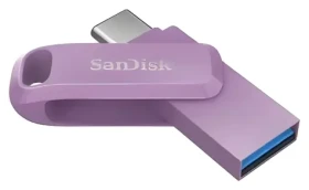 SanDisk Ultra Dual GO 128GB levanduľová / Flash Disk / USB-A + USB-C / čítanie až 150 MB/s (SDDDC3-128G-G46L)