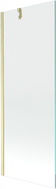 MEXEN/S - Next vaňová zástena FIX 70 x 150, transparent, zlatá kartáčovaná 895-070-000-00-00-55