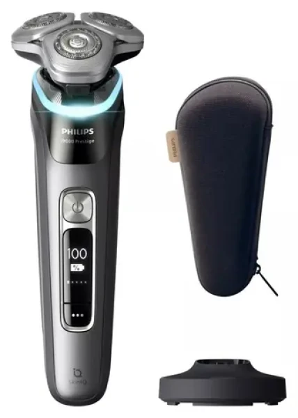 Philips i9000 Prestige XP9202/10 sivá / Holiaci strojček / suché a mokré holenie / SkinIQ / Bluetooth / výdrž 60 min (XP9202/10)