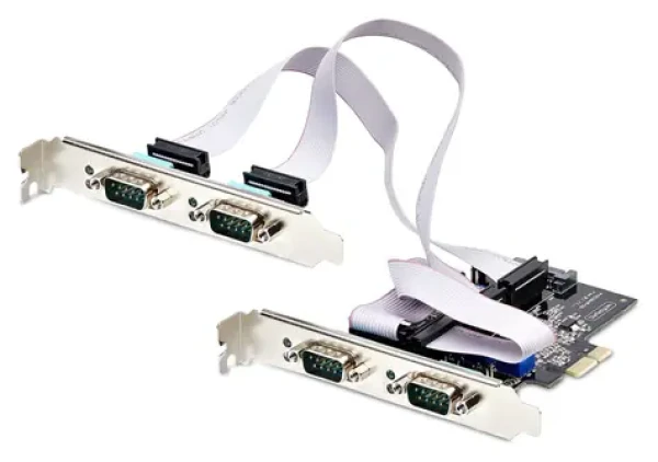 StarTech PCIe karta 4X sériový RS232 / Radič / PCIe x1 / Asix AX99100 (PS74ADF-SERIAL-CARD)