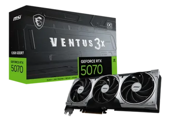 MSI GeForce RTX 5070 12G Ventus 3X OC / 12GB GDDR7 / PCI-E / 3x DP + HDMI (RTX 5070 12G VENTUS 3X OC)
