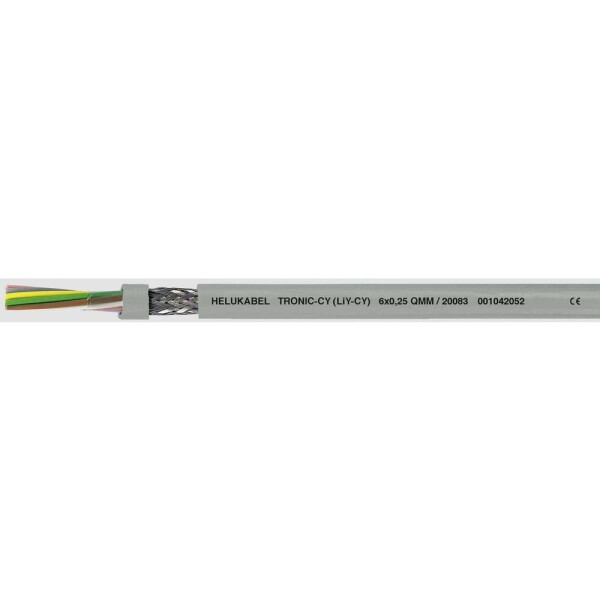 HELU 16037-1000 dátový kábel LiYCY 18 x 0.75 mm² sivá 1000 m; 16037-1000