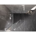 MEXEN/S - Lunar L sprchový kút päťboký krídlový ľavá 80 x 100, transparent, biela 831L-080L-100P-20-00-L