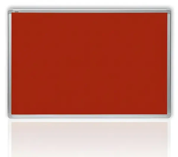 2x3 Filcová tabuľa červená 90x60 cm / Tabuľa / Hliníkový rám / Textilný povrch