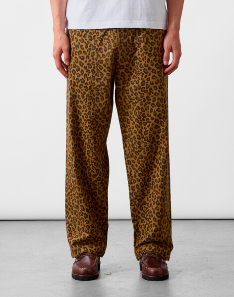 Service Works Patterned Easy Chef Pants Brown Leopard L