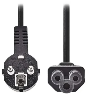 Nedis napájací kábel Typ F - IEC-320-C5 čierny / Napájací kábel / 230V / 10A / trojlístok / 2m (CEGL10100BK20)