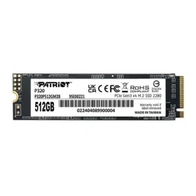 Patriot P320 512GB / SSD / M.2 2280 / PCIe Gen3 x4 / Heatsink / R: 3000MBps / W: 2200MBPs / 5y (P320P512GM28)