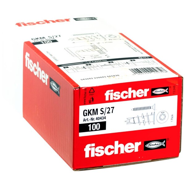 Fischer GKM 27 hmoždinka do sadrokartónu 31 mm 40434 100 ks; 40434