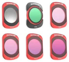 Sunnylife Sada filtrov pre DJI OSMO Pocket 4 a Pocket 3 / Sada filtrov / MCUV, CPL, ND8, ND16, ND32, ND64 / 6 ks (OP4-FI225)