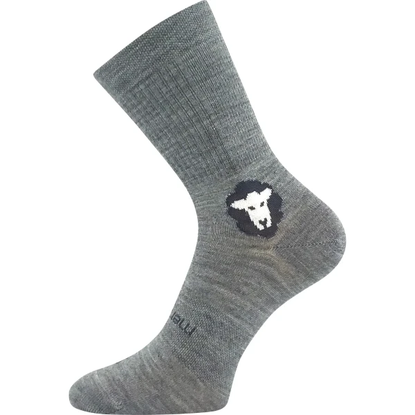 VOXX Ponožky anatomicky tvarované z merino BAREFOOTAN s ionty stříbra SVĚTLE ŠEDÉ (3 páry) 39-42 124968