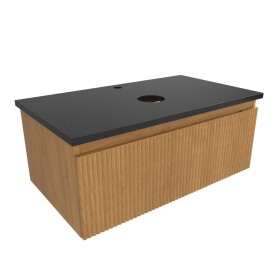 Kúpeľňová skrinka s krycou doskou SAT Evolution 78x30x44, 5 cm dub medový mat SATEVO80DMZ SATEVO80DMZ
