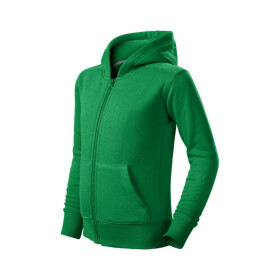 Módna detská mikina na zips (trávovo zelená) 122 cm/6 let