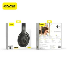 AWEI AT30 čierna / Bezdrôtové slúchadlá / Cez hlavu / mikrofón / BT 6.0 / FM rádio (AT30)