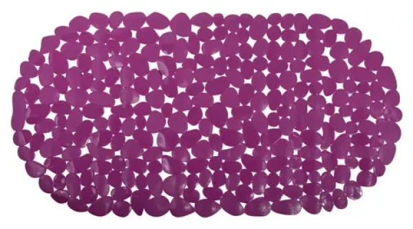 MSV GALETS protišmyková podložka do vane fialová / PVC / 35 x 68 cm