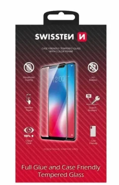 Swissten FULL GLUE COLOR FRAME CASE FRIENDLY sklo pre Samsung S918 Galaxy S24 ULTRA 5G čierna (54501853)