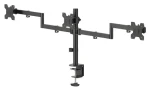HAMA stolný držiak pre 3 monitory čierna / Stolný držiak pre monitor / do 27" / nosnosť 7 kg / VESA 75-100 mm / 2 ramená