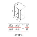 CERANO - Sprchové posuvné dvere Versaro L/P - 6 mm - čierna matná, transparentné sklo - 120x195 - zasúvacie CER-8050BD80332