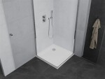 MEXEN/S - PRETORIA duo sprchovací kút 90 x 90, transparent, chróm + vanička vrátane sifónu 852-090-090-01-02-4010