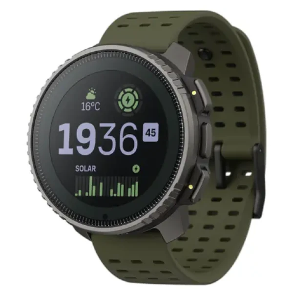 SUUNTO Vertical Solar Titanium zelená / Chytré hodinky / 1.4" LED / 280 x 280 / Bluetooth / vodeodolné (SS050859000)