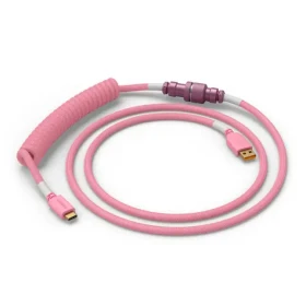 Glorious GMMK USB-C/USB-A krútený kábel 1.4m ružová / pre klávesnice Glorious / 1x USB-C(M) / 1x USB-A(M) (GLO-KB-ACC-CBL-COIL-PPNK)
