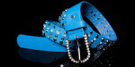 Sexy hip belt with studs and rhinestones