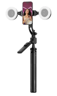 Rollei Statív Easy Creator Quadpod LED- Kit AI Tracking čierna / Záťaž 2k.5g / Vytiahnutý 163cm (26946)