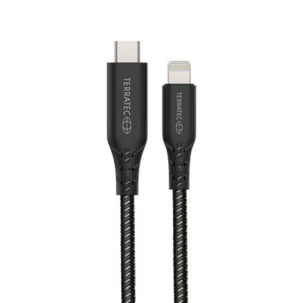 TERRATEC Charge CL2 kábel USB-C (M) na Lightning (M) / dĺžka 2m / MFI / až 2.4A / čierna (306954-T)