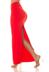 Sexy Koucla Maxi Skirt with Ring detail red L